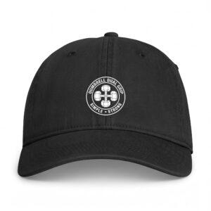 Washed Coastal Cap — Minimal Beach Logo Dad Hat